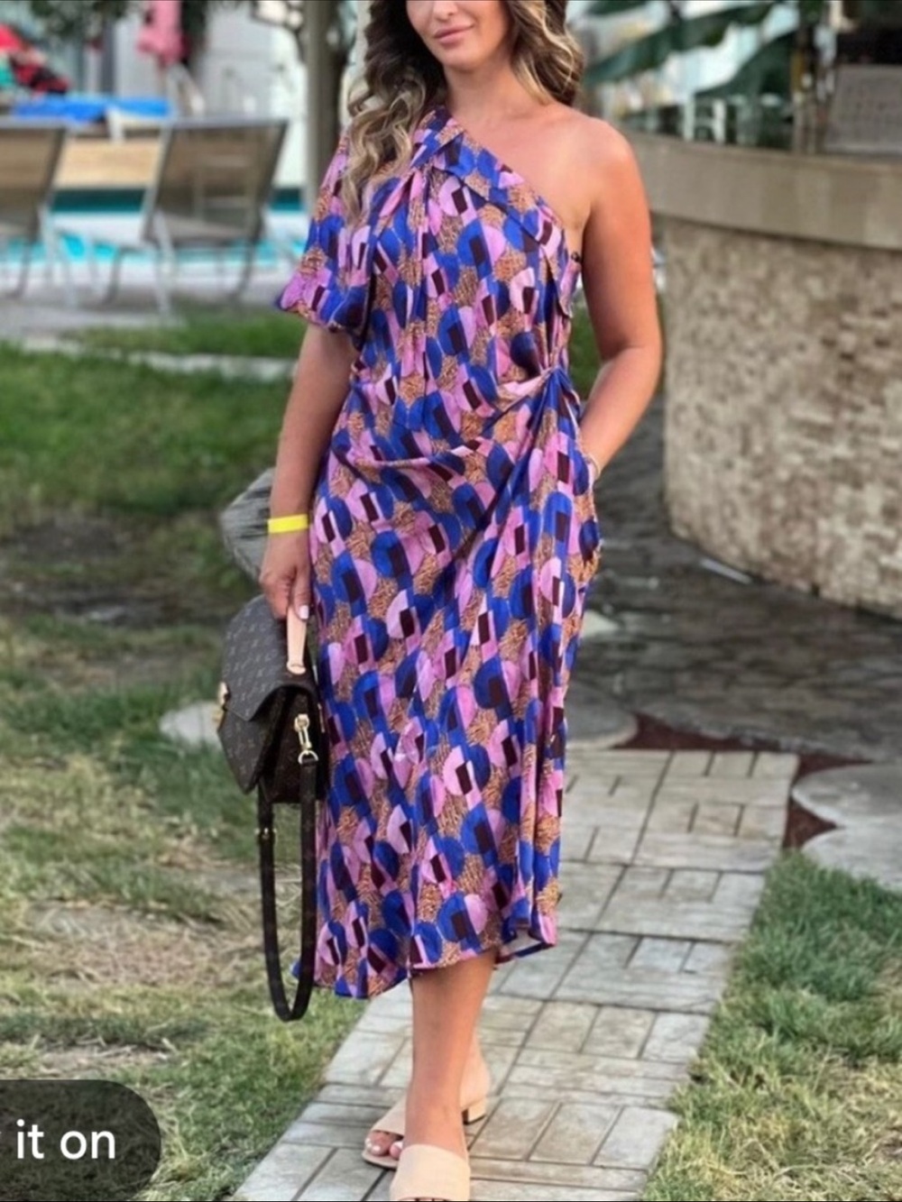 Zara Geometric Printed Limited Edition Asymmetric Dress